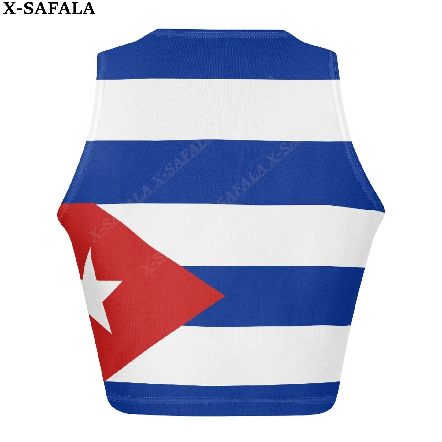Dancer's Collection - Cuban Flag Women's Sleeveless Crop Top